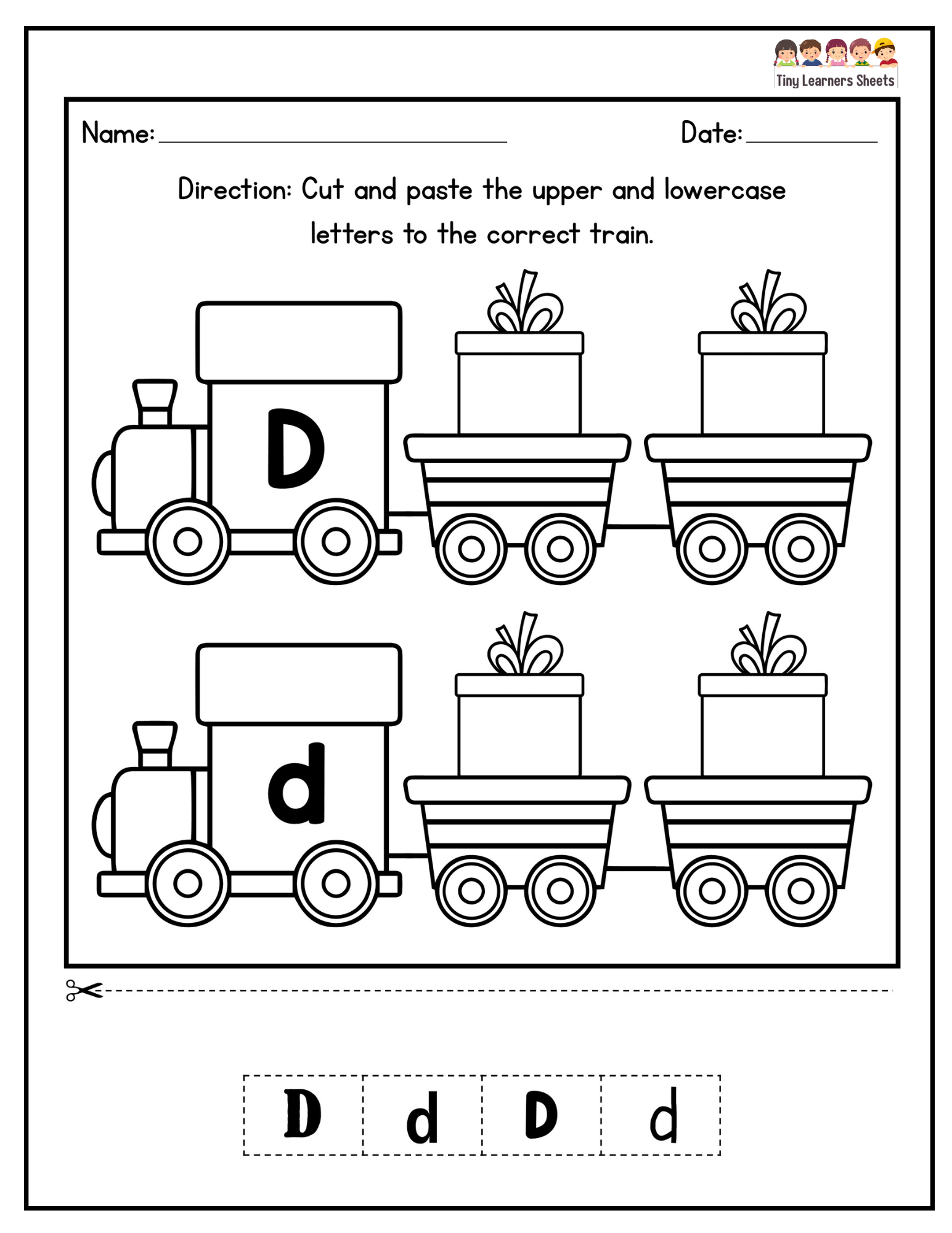 Cut And Past Letter D